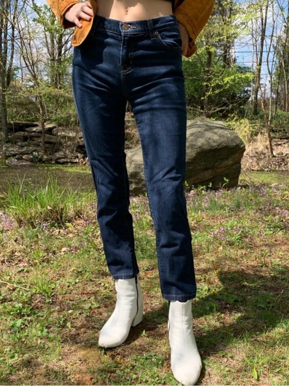 J Brand Dark Blue Straight-Leg Jeans